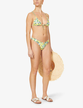 WeWoreWhat Lemon-print triangle bikini top