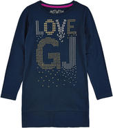 Thumbnail for your product : GUESS Viscose jersey dress with gold and silver patches