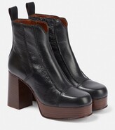 Thumbnail for your product : See by Chloe Hazel leather platform ankle boots
