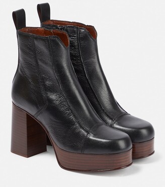 See by Chloe Hazel leather platform ankle boots