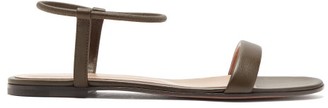 Gianvito Rossi Jaime Leather Flat Sandals - Khaki