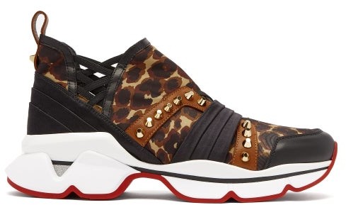 louboutin leopard sneakers