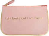 Thumbnail for your product : Sept-Bruxelles - "I Am Broke But I Am Happy" Clutch Bag - Vieux Rose