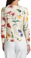 Thumbnail for your product : Oscar de la Renta Floral Knit Cardigan