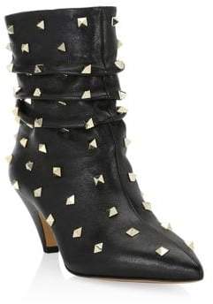Valentino Garavani Garavani Women's Studded Leather Booties - Black - Size 35 (5)
