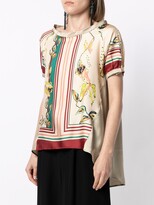 Thumbnail for your product : Antonio Marras Floral-Print Boat Neck Blouse