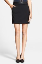 Thumbnail for your product : Vince Leather Trim Miniskirt
