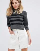 Thumbnail for your product : NATIVE YOUTH Placement Stripe High Neck Knit