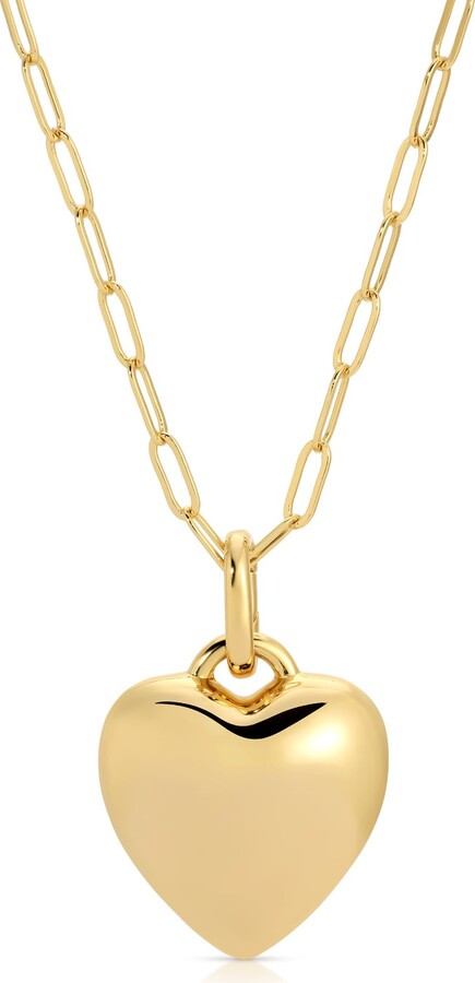 Leeada Jewelry Gold Lizbeth Heart Necklace