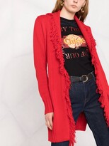 Thumbnail for your product : P.A.R.O.S.H. Frayed-Edge Cotton Cardigan