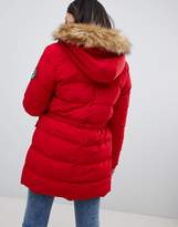 Thumbnail for your product : Brave Soul whitehorse padded parka with faux fur trim