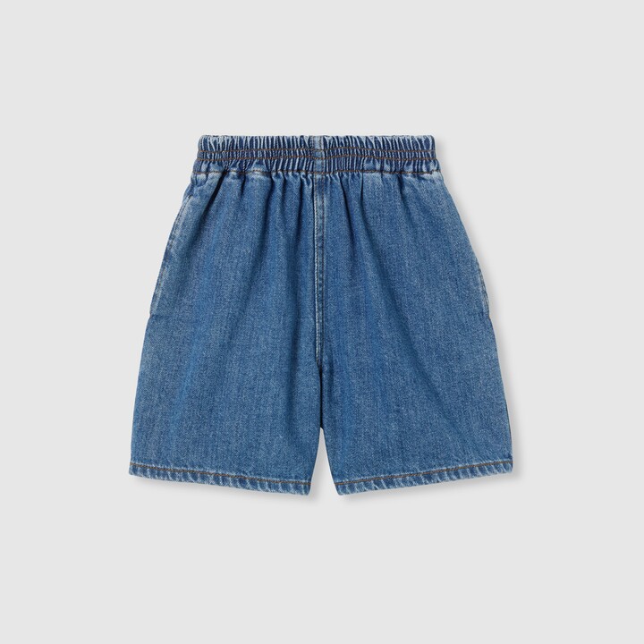 Children's lasered denim shorts