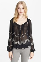 Thumbnail for your product : L'Agence Embellished Silk Georgette Blouse