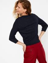 Thumbnail for your product : Per Una Per UnaMarks and Spencer Notch Neck Half Sleeve Jumper