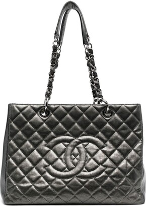 CHANEL Grand Shopping Tote GST Chain Hand Tote Bag Pink Caviar 15793