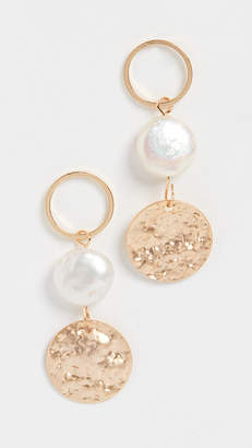 Jules Smith Designs Pearl Disc Drop Earrings