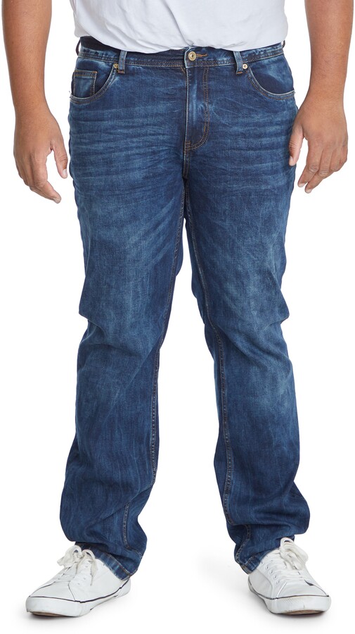 STAZSX Apparel Straight Elastic Waist Jeans Casual Pants Men 