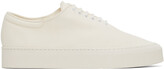 Thumbnail for your product : The Row White Marie H Lace-Up Sneakers
