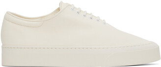 The Row White Marie H Lace-Up Sneakers