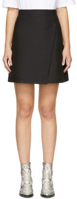 Carven Black Wrap Miniskirt
