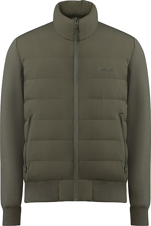 Mackage Men's Haney City Hybrid Light Down Jacket - Black - Size Medium
