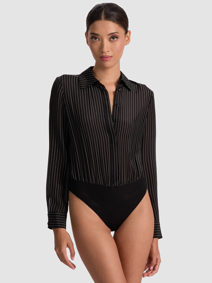 Alice + Olivia Willa Silk Bodysuit