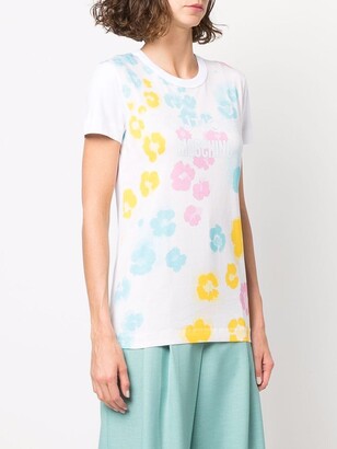 Boutique Moschino abstract-print logo-print T-shirt