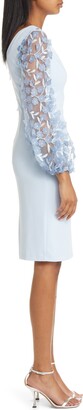 Eliza J Floral Balloon Long Sleeve Sheath Dress