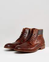 Thumbnail for your product : Steve Madden Quibb Leather Boots In Cognac