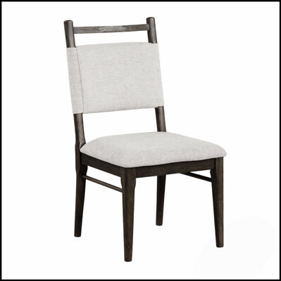 Corrigan Studio Modern 7Pc Dining Room Set With Dark Walnut Wooden Table And 6 Side Chairs Perfect For Elegant Dining Experiences.