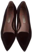Thumbnail for your product : Tabitha Simmons Velvet Pointed-Toe Flats