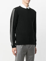 Thumbnail for your product : Daniele Alessandrini stripe detail crew neck sweater