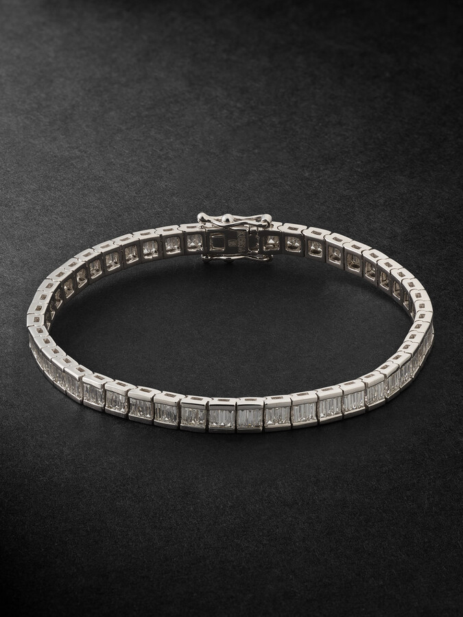 KOLOURS JEWELRY 14-Karat White Gold Diamond Tennis Bracelet
