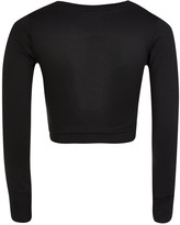 Thumbnail for your product : River Island Girls Active Long Sleeve Cropped Top-Black