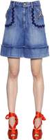 Thumbnail for your product : Sonia Rykiel Embroidered Cotton Denim Shorts