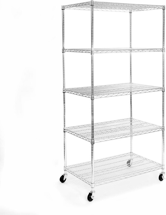 Seville Classics Heavy-Duty 5-Tier Steel Wire Shelving System