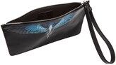 Thumbnail for your product : Marcelo Burlon County of Milan Black & Blue Wings Pouch