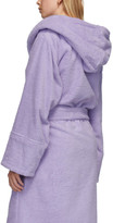 Thumbnail for your product : Tekla Purple Hooded Bathrobe