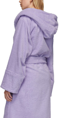 Tekla Purple Hooded Bathrobe