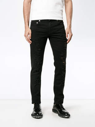 Christian Dior slim fit ripped jeans