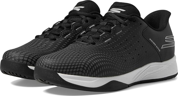 SKECHERS Skechers Pickleball Slip-ins Relaxed Fit: Viper Court Reload Men's Shoes Black/White : 7.5 D - Medium, Synthetic