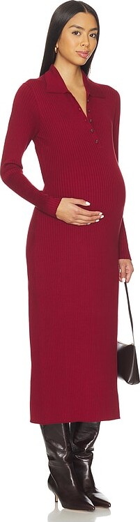Hatch The Averie Polo Rib Sweater Dress