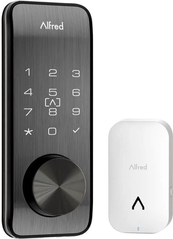 Alfred DB2S Combo Smart Rfid Deadbolt Lock W/Key And Wifi Bridge-Black