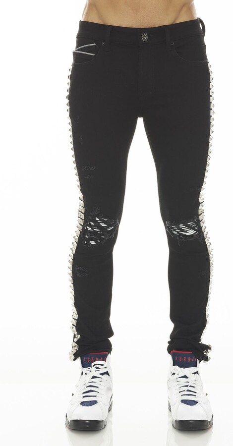 Cult of Individuality Punk Studded Super Skinny Jeans