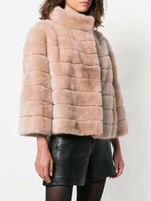 Yves Salomon long-sleeve fur jacket