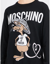 Thumbnail for your product : Moschino Rat-A-Porter longline wool jumper