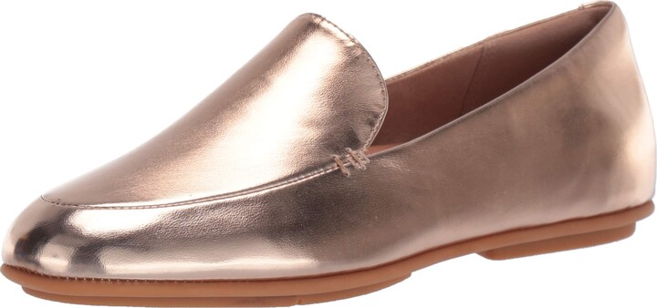 rose gold loafers womens