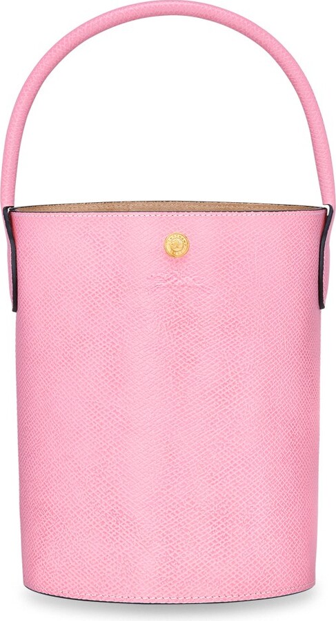 Longchamp Leather Suede Trim Bucket Bag - Brown Bucket Bags, Handbags -  WL864690