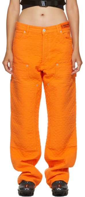 orange carpenter pants