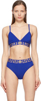 Thumbnail for your product : Versace Underwear Blue Greca Bra